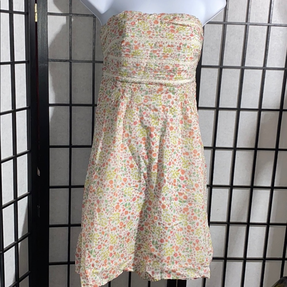 American Eagle Strapless Floral Dress Size 6